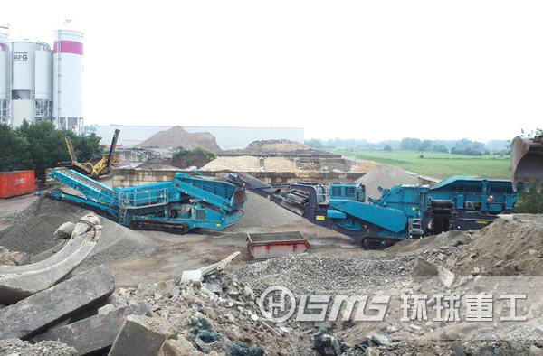 移動式破碎站運用在工程建筑垃圾分類處理工程中