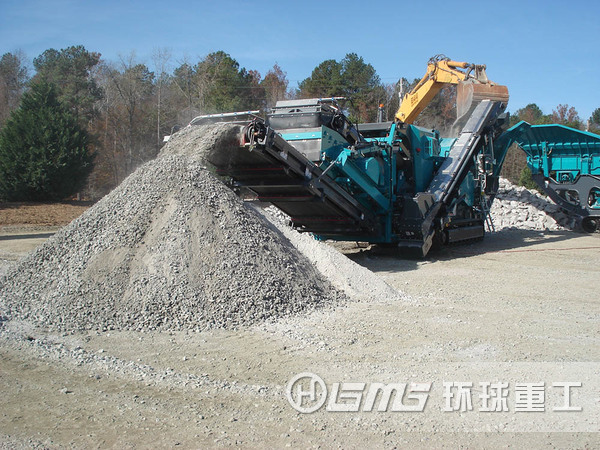 移動式破碎站運用在工程建筑垃圾分類處理工程中