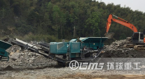 移動式破碎站運用在工程建筑垃圾分類處理工程中